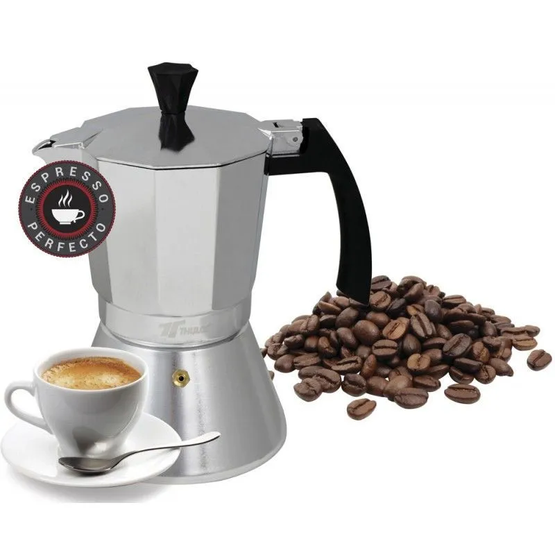 Imagen de Cafetera induccion thulos th - ci09t 9 tazas plateada