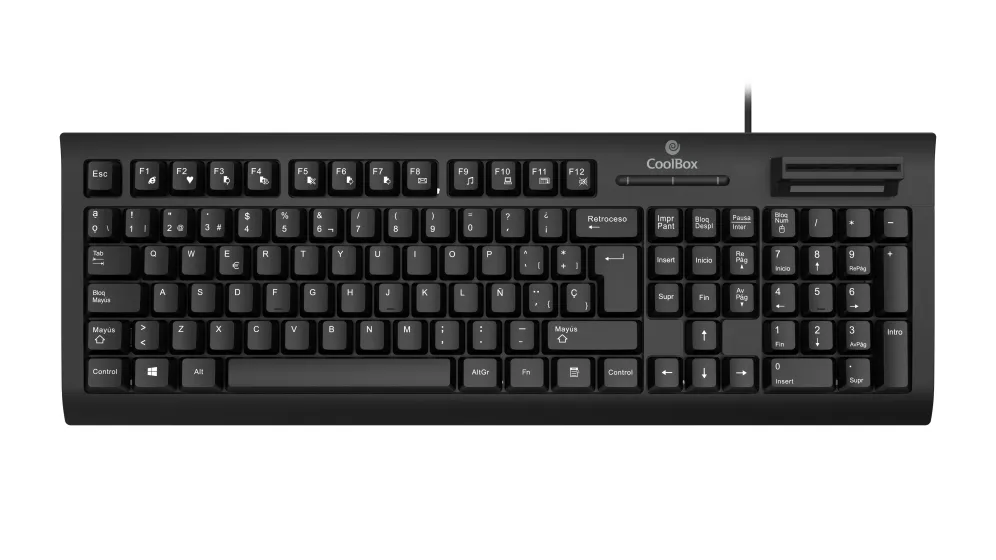 TECLADO CON LECTOR DNIe COOLBOX