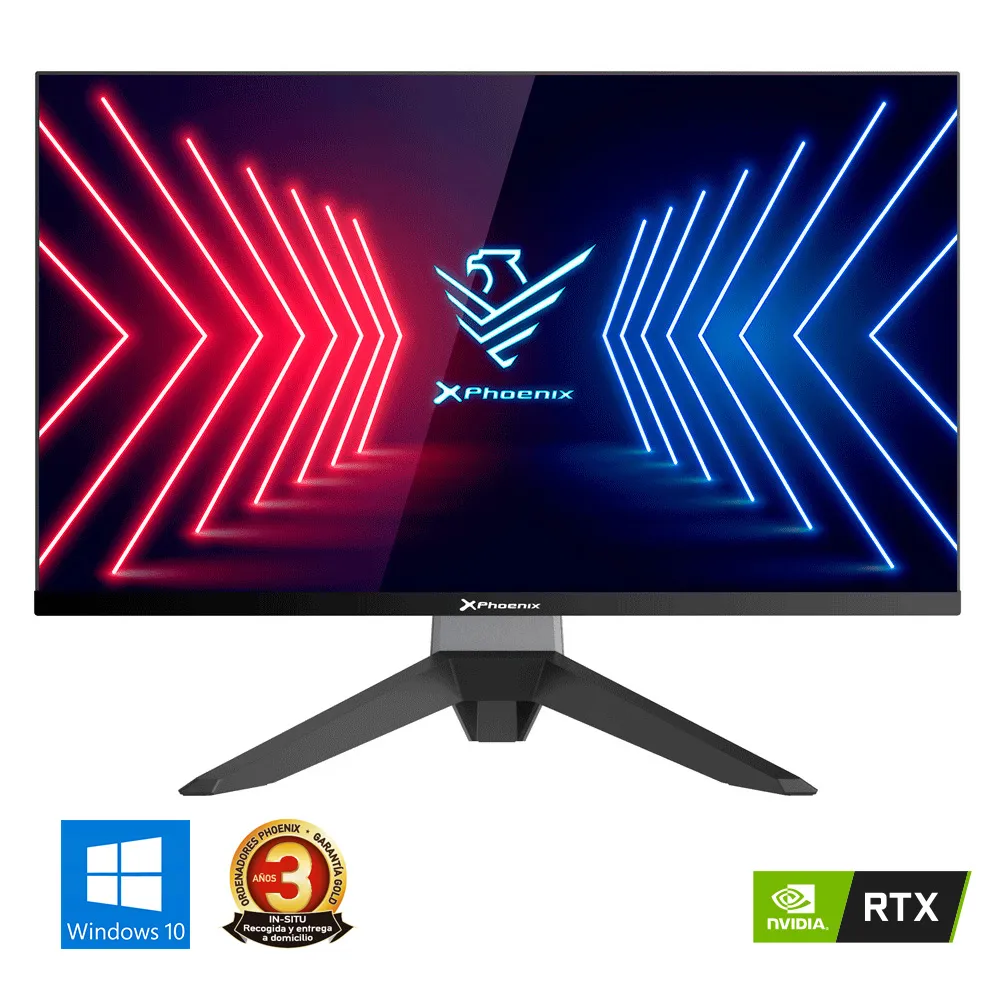 Ordenador pc all in one aio gaming phoenix phantom 27pulgadas fhd - intel i5 10600 nvidia rtx 3060 8gb gddr6  - 16 gb ddr4 crucial - 1tb ssd windows 10
