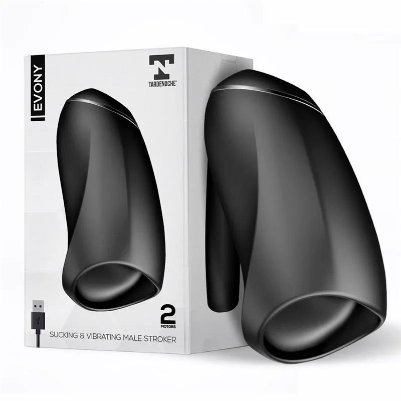 Imagen de Evony Masturbador Masculino Sexo Oral Succión y Vibración 2 Motores USB Silicona
