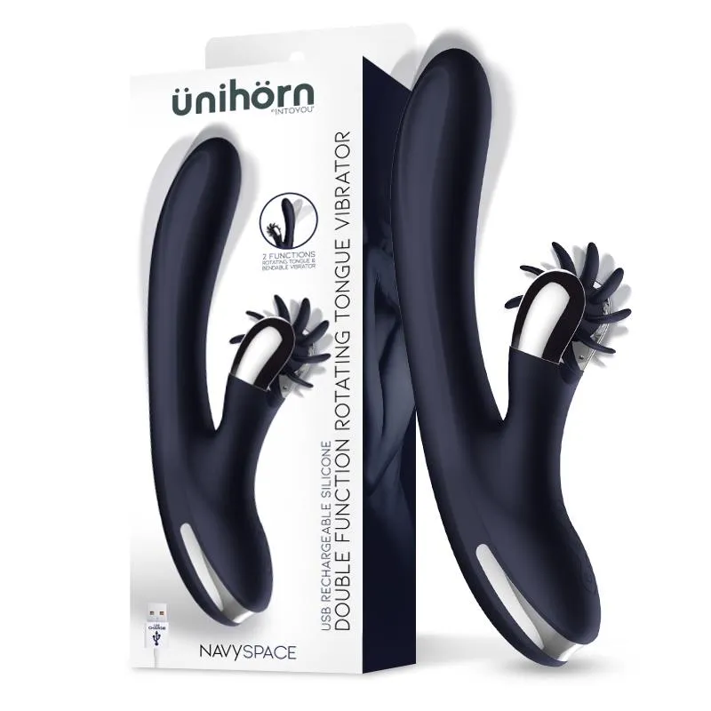 Imagen de Navyspace Vibrador con Lenguas Rotadoras Azul