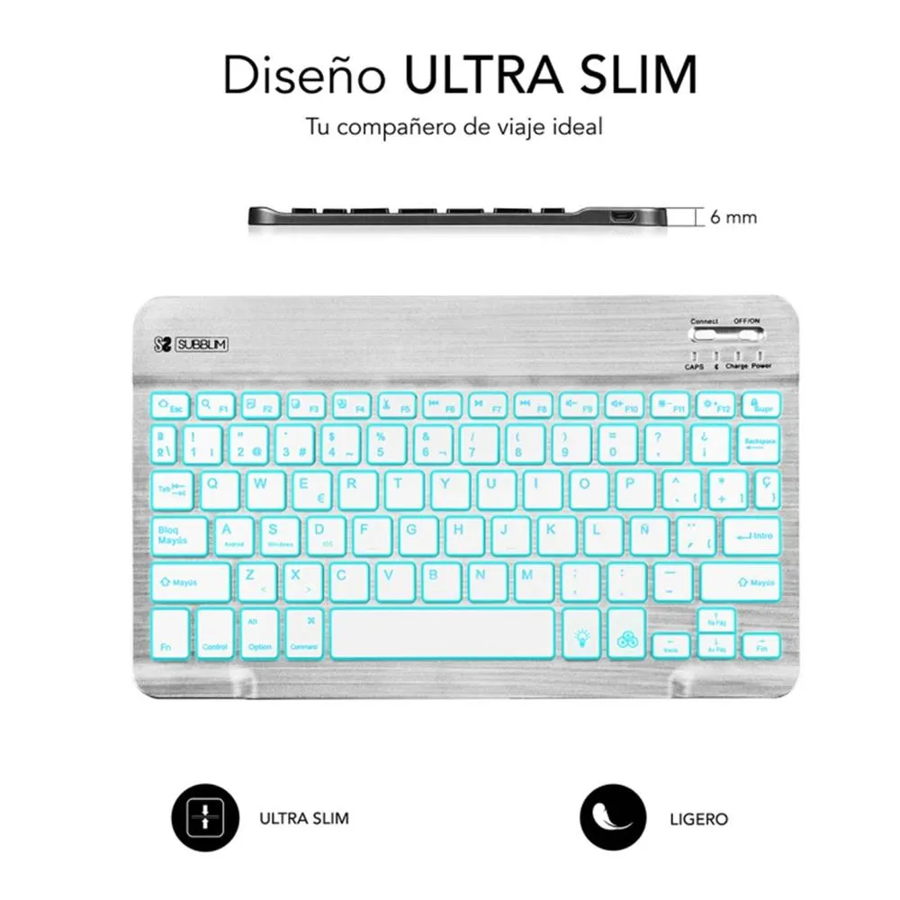 Teclado tablet subblim sub - kbt - smbl30 inalambrico