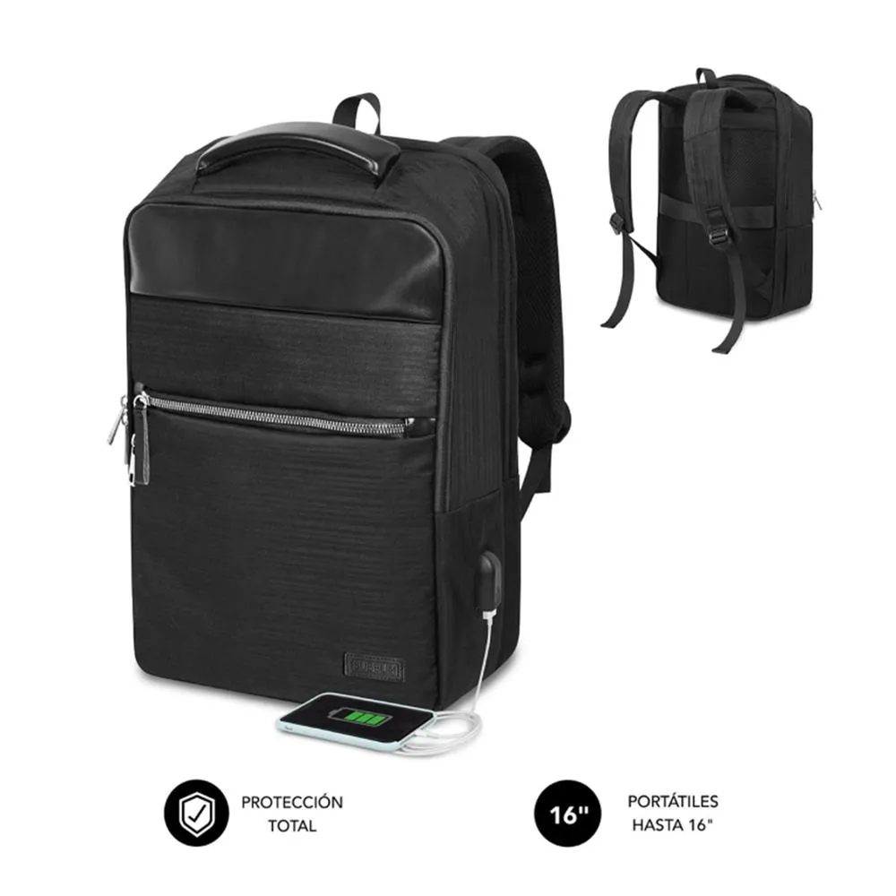 Mochila subblim business v2 ap para portatil 16 pulgadas negro