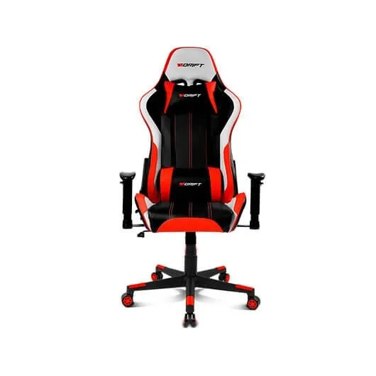 Imagen de Silla gaming drift dr175 rojo incluye cojines cervical y lumbar