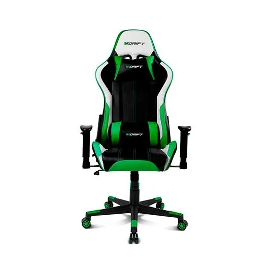 Imagen de Silla gaming drift dr175 verde incluye cojines cervical y lumbar