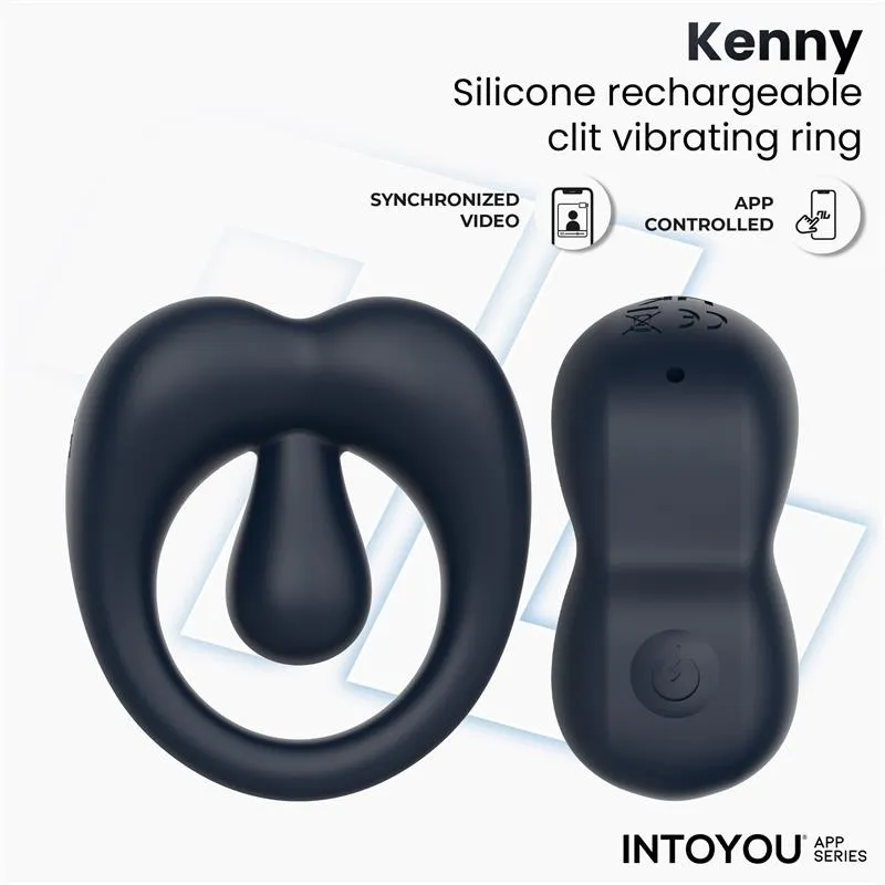 Kenny Anillo Vibrador con Estimulador de Clítoris y APP Azul Noche