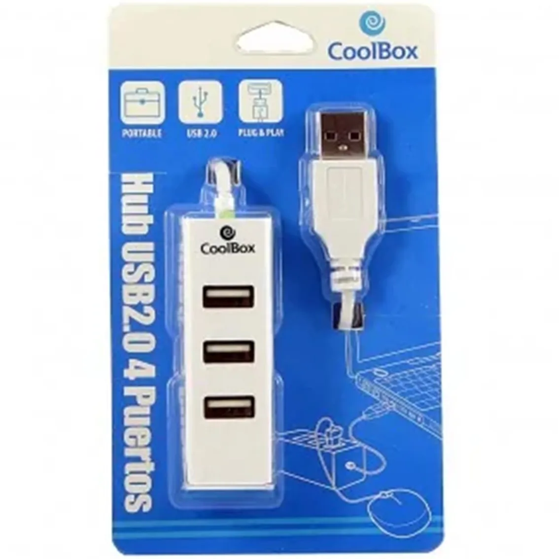 Hub coolbox 4 puertos usb 2.0