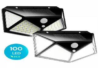 Pack de 2 focos solares led flux´s con sensor de movimiento - impermeable - 3 modos de iluminacion