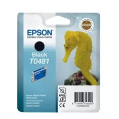 Cartucho tinta epson t0481 negra 13ml stylus photo r200 -  220 -  300 -  320 -  rx500 -  rx600 -  620 -  640n -  caballito de mar