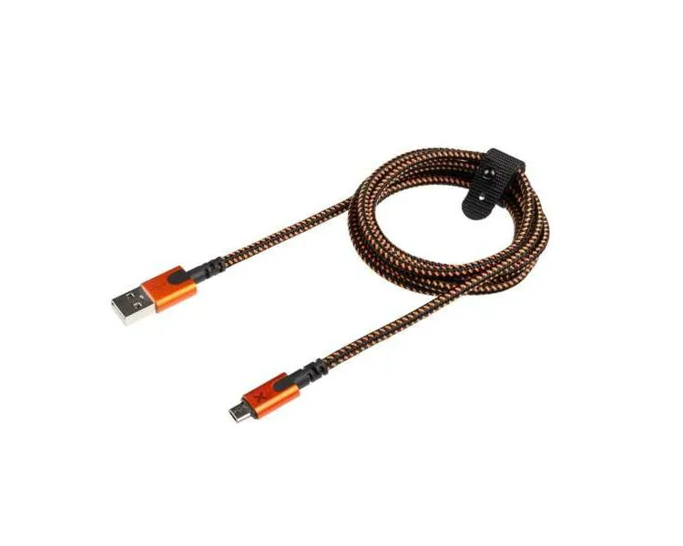 CABLE USB-A A MICROUSB 1.5M NEGRO/NARANJA XTORM