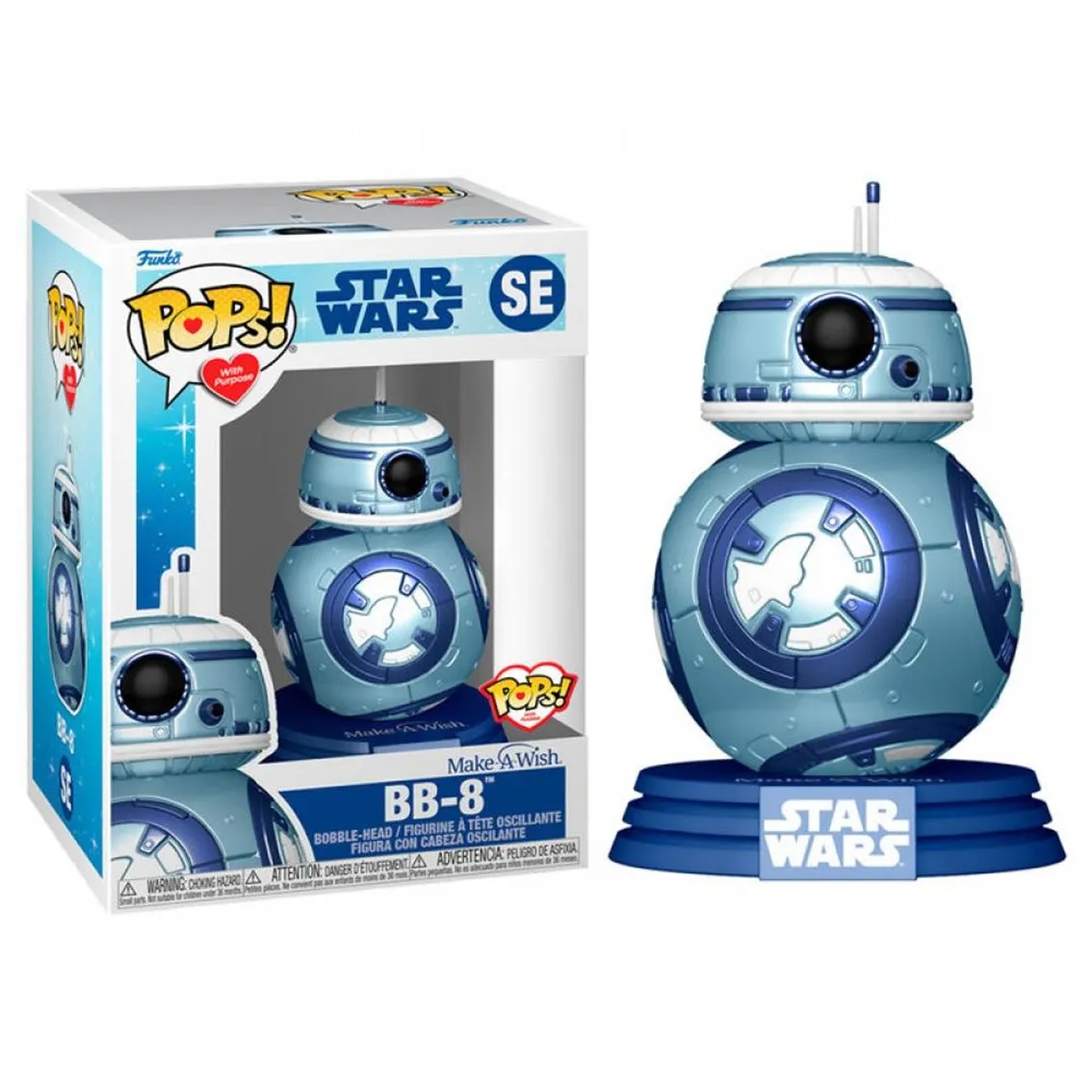 Funko pop star wars make a wish bb - 8 metalico 63672